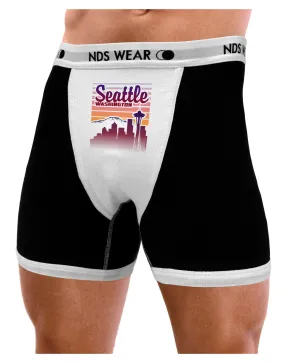 Seattle Washington Sunset Mens Boxer Brief Underwear