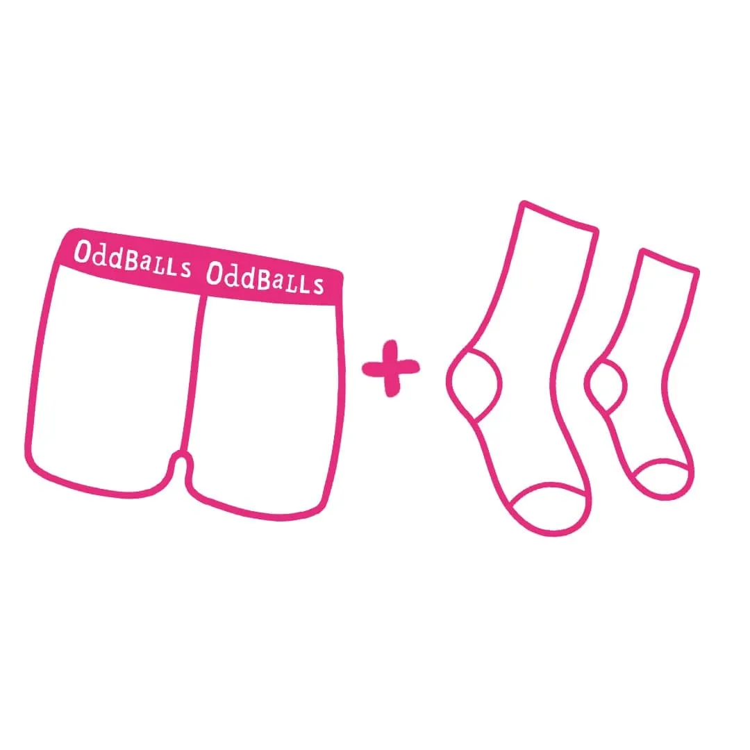 06 Month Pre-Paid: Ladies Boxer Shorts & Free Socks - Monthly Subscription [G2]