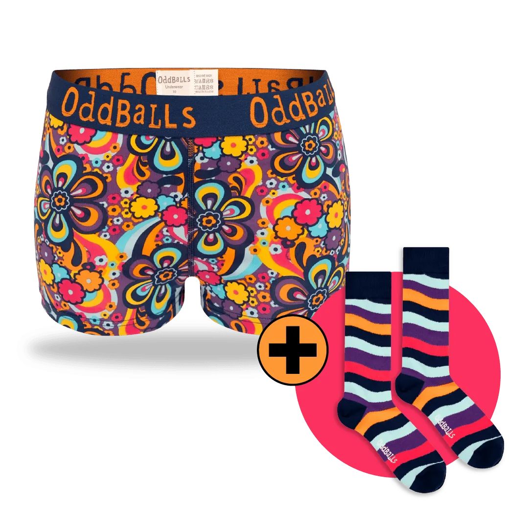 06 Month Pre-Paid: Ladies Boxer Shorts & Free Socks - Monthly Subscription [G2]