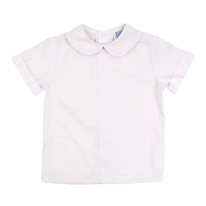 112-PSB-B, Boys short sleeve piped shirt