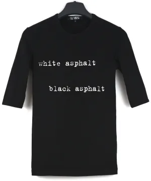 2003 Compact Stretch Jersey 'White Asphalt, Black Asphalt' T-shirt (Black)