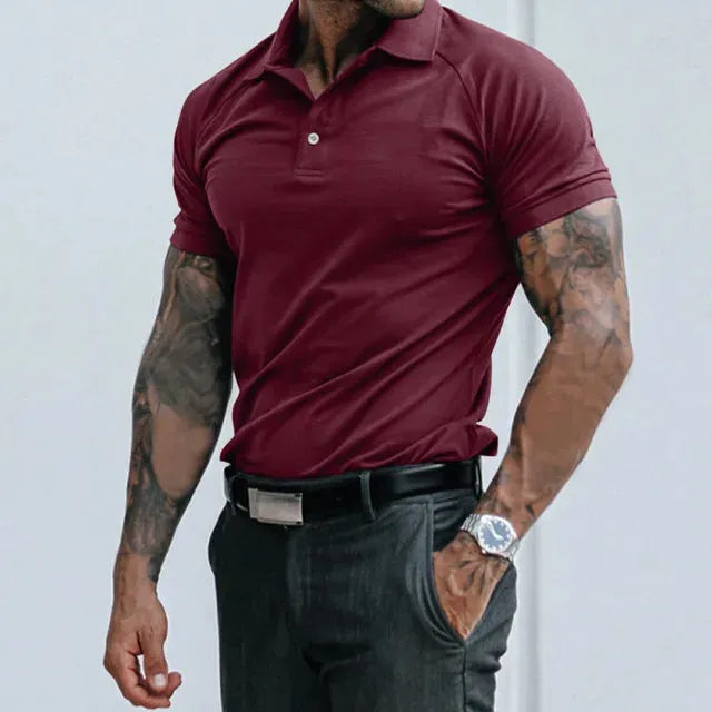 2023 High-Quality Cotton Men's Summer Polo Shirt: Business Casual Short Sleeve Tee