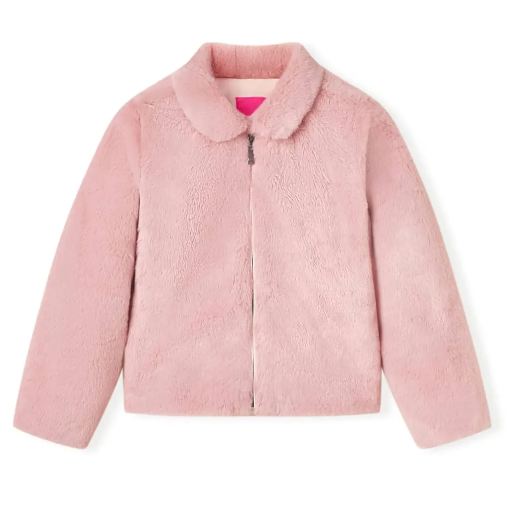 Adorable Kids' Faux Fur Coat - Pink, Size 92 for Toddlers (1.5-2 Years) | Warm & Stylish Winter Wear