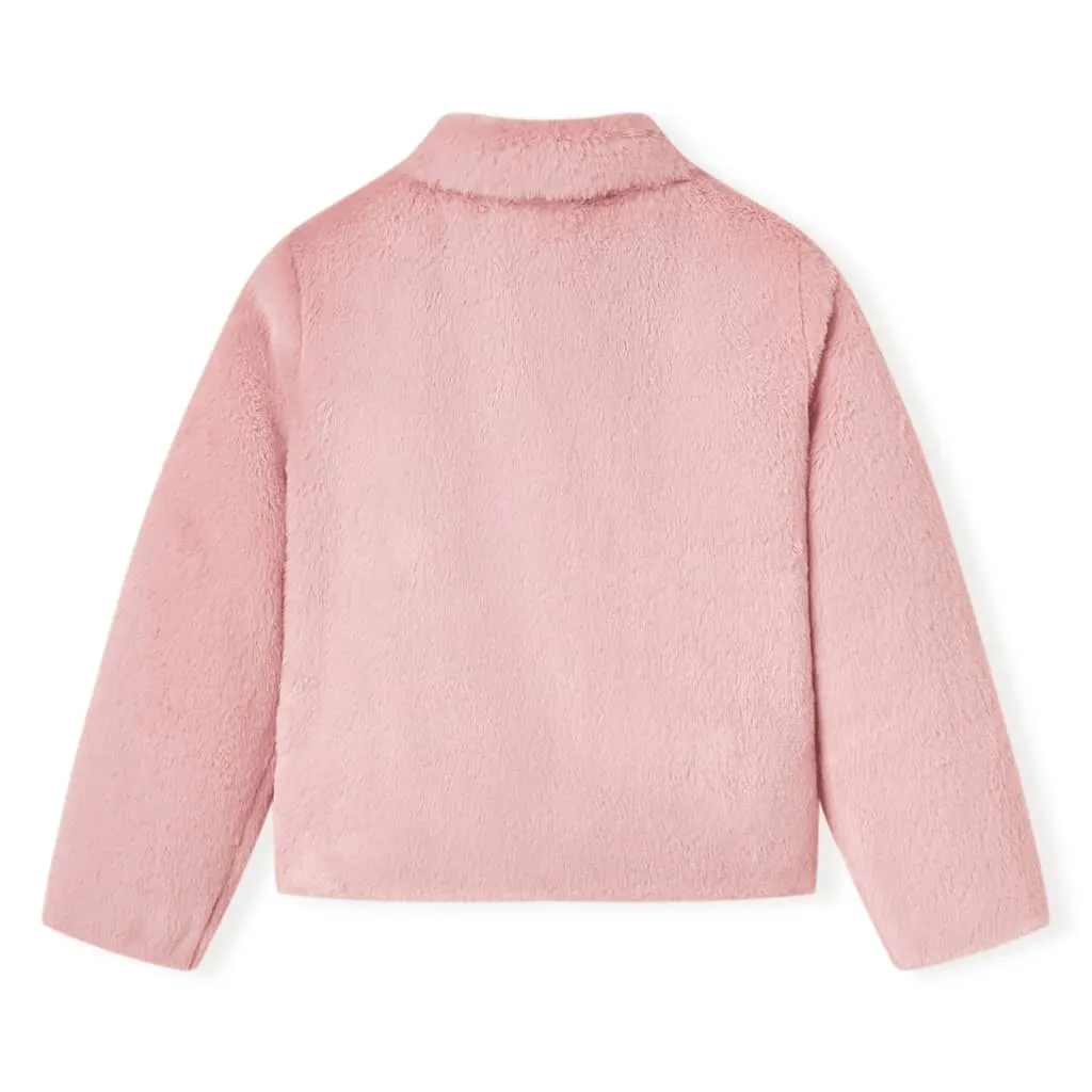 Adorable Kids' Faux Fur Coat - Pink, Size 92 for Toddlers (1.5-2 Years) | Warm & Stylish Winter Wear