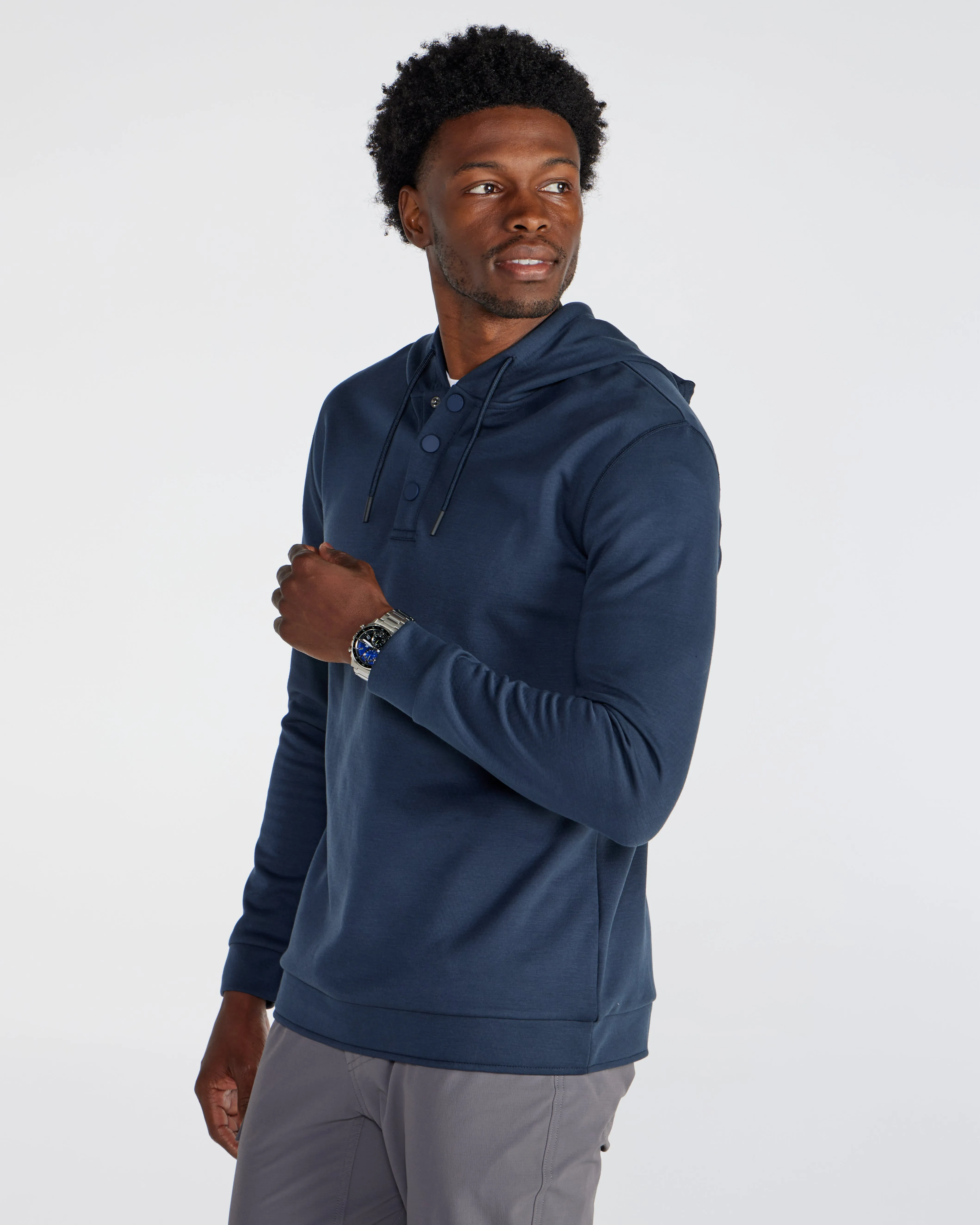 Adventure Fleece Hooded Henley