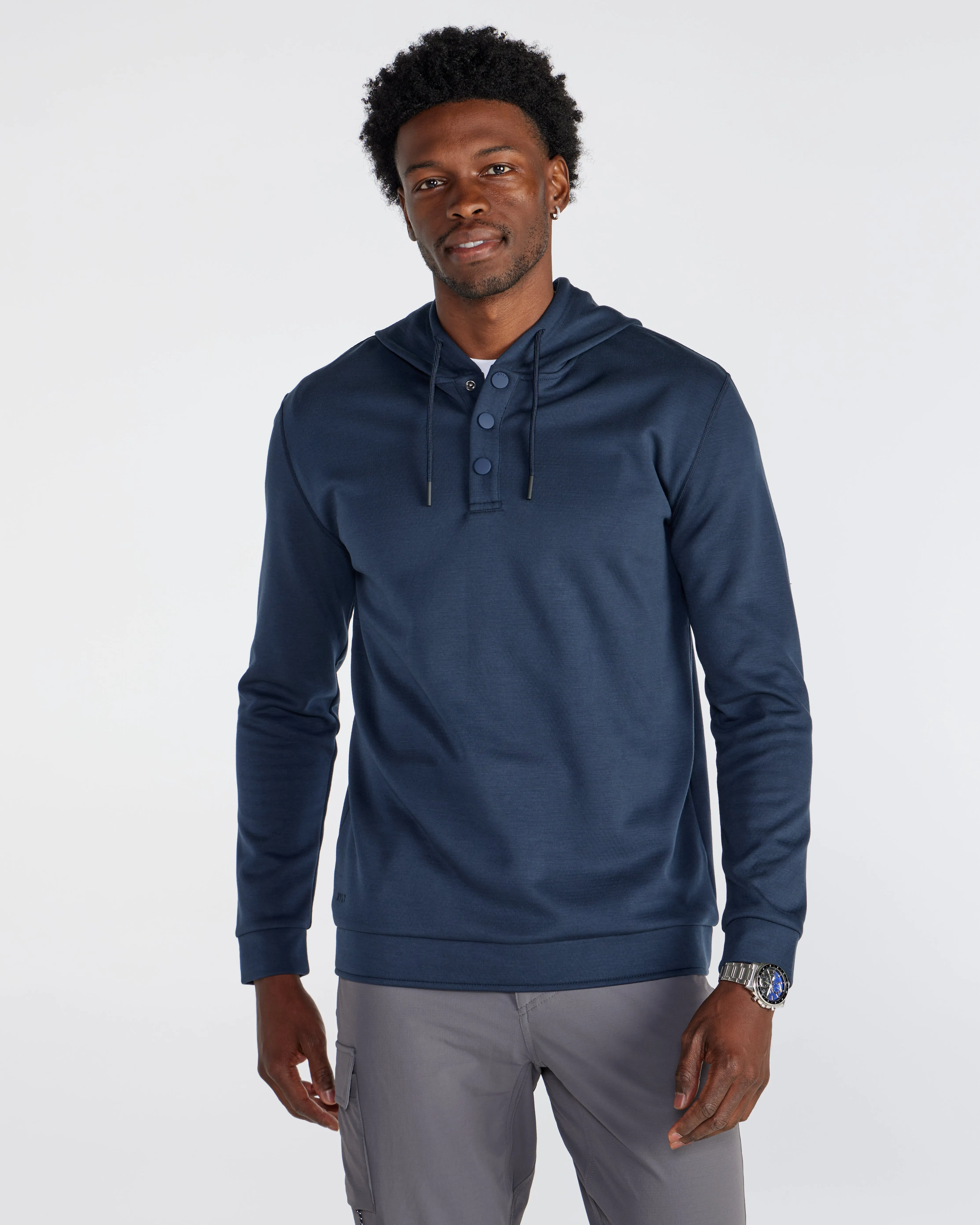 Adventure Fleece Hooded Henley