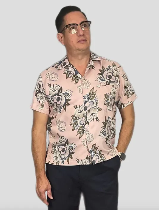 Aloha Pink Ukulele Vintage Shirt by Retrospect'd