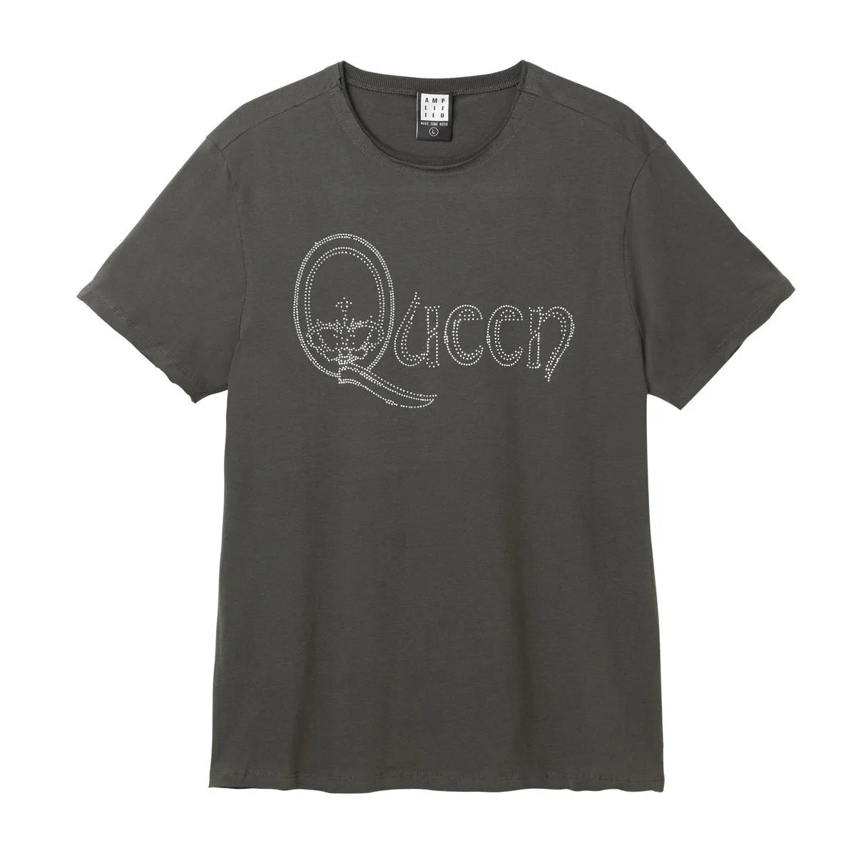 Amplified Mens Logo Diamante Queen T-Shirt