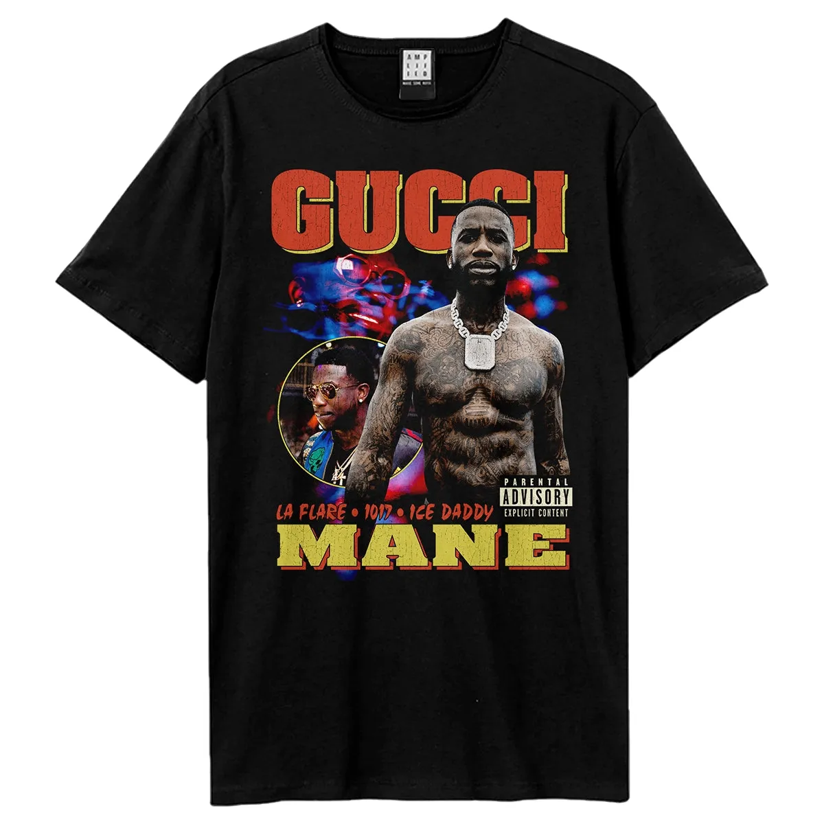 Amplified Unisex Adult Collage Gucci Mane T-Shirt