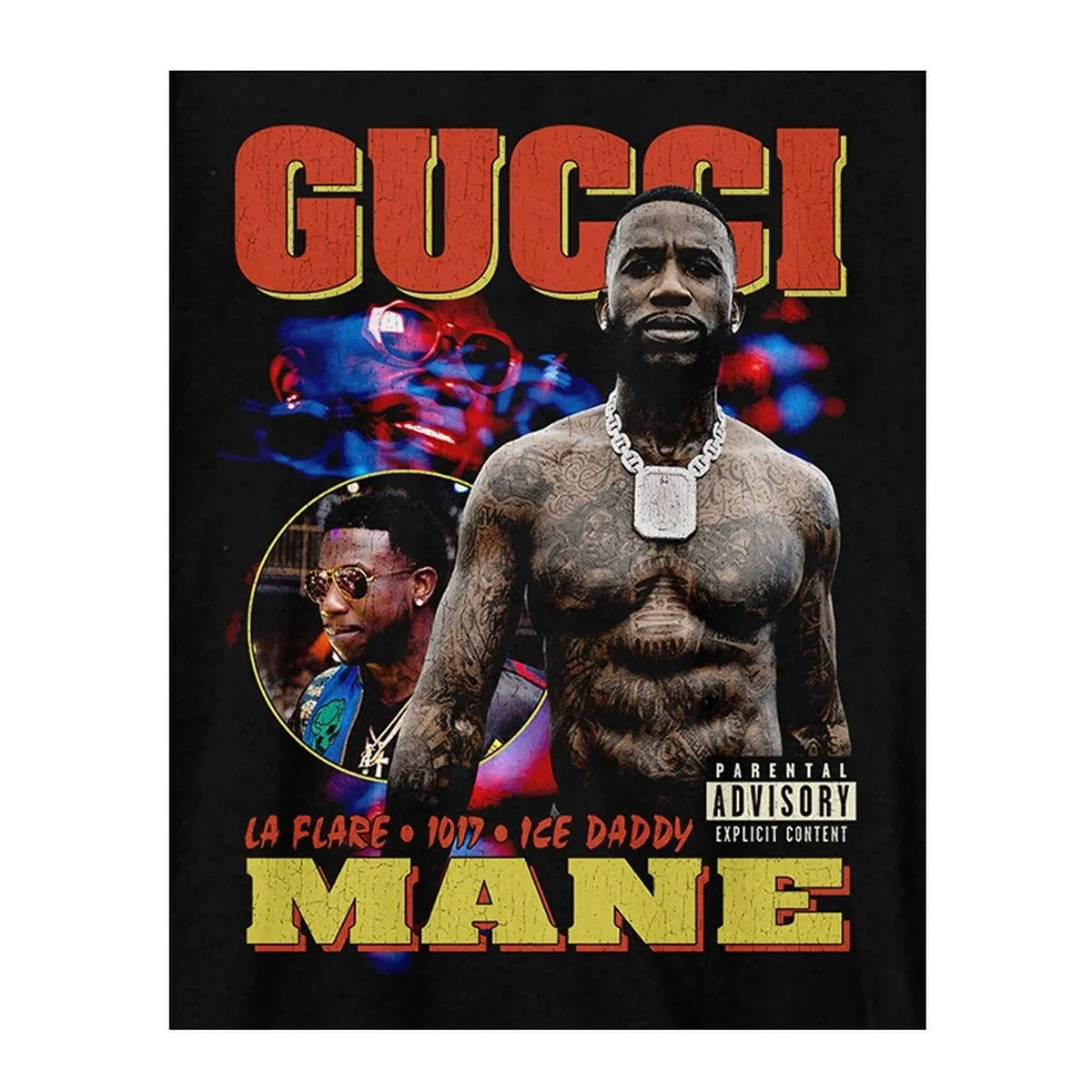 Amplified Unisex Adult Collage Gucci Mane T-Shirt