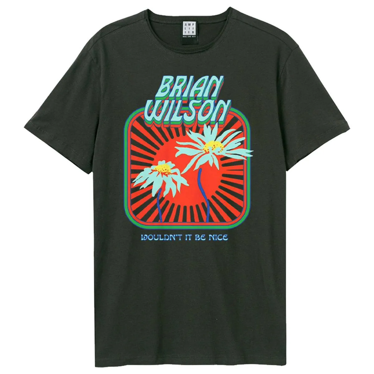 Amplified Unisex Adult Flowers Brian Wilson T-Shirt