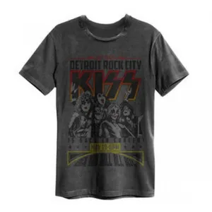 Amplified Unisex Adult Vintage Poster Kiss T-Shirt