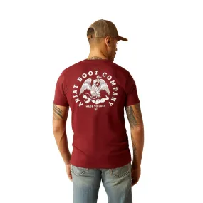 Ariat Men's Eagle and Snake T-Shirt, Crimson