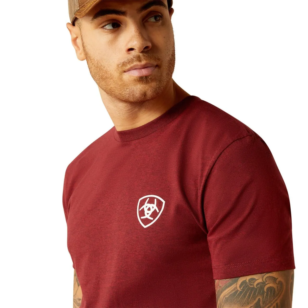 Ariat Men's Eagle and Snake T-Shirt, Crimson