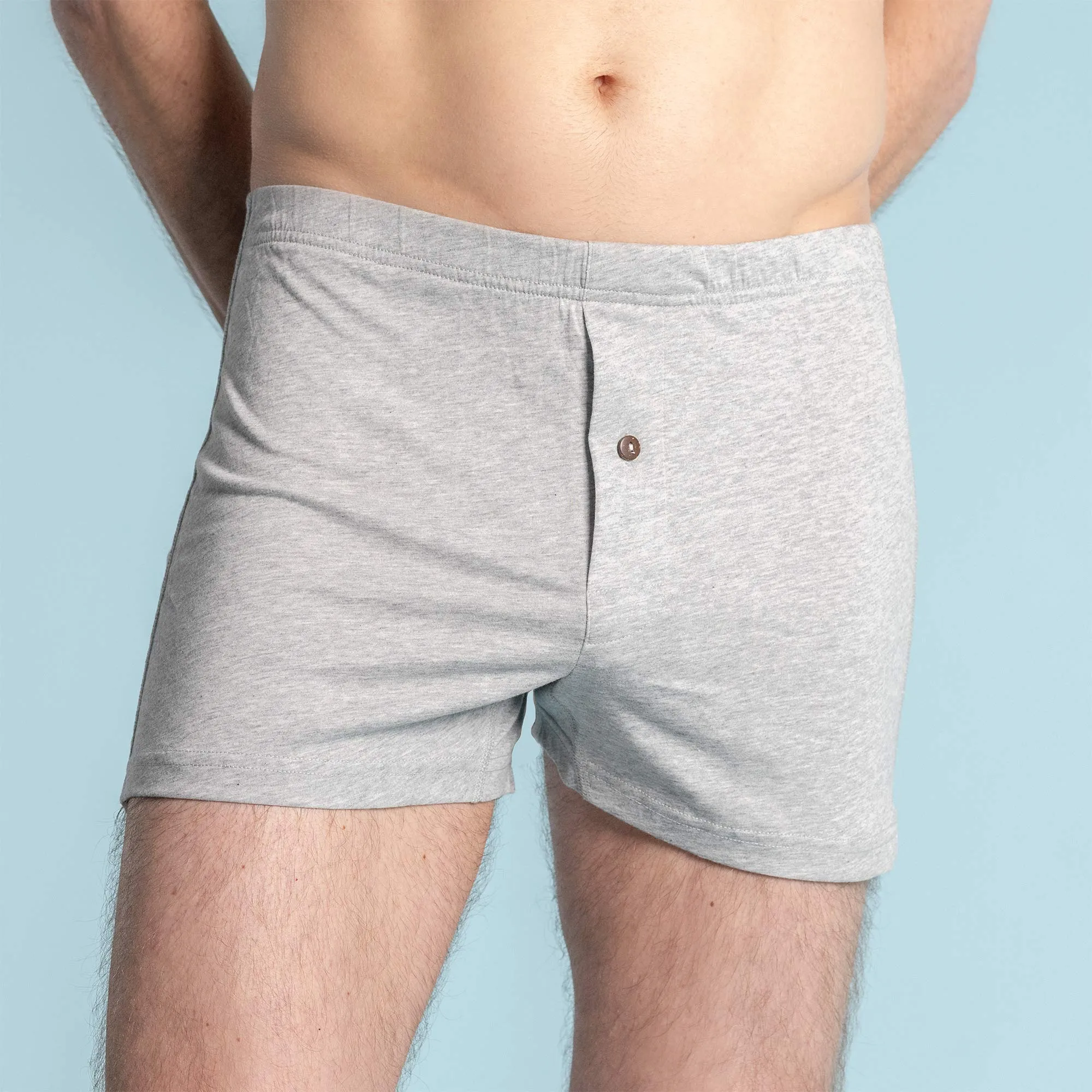 ASHTON 100% Organic Prima Cotton Boxers (Plastic-Free Nut Button)