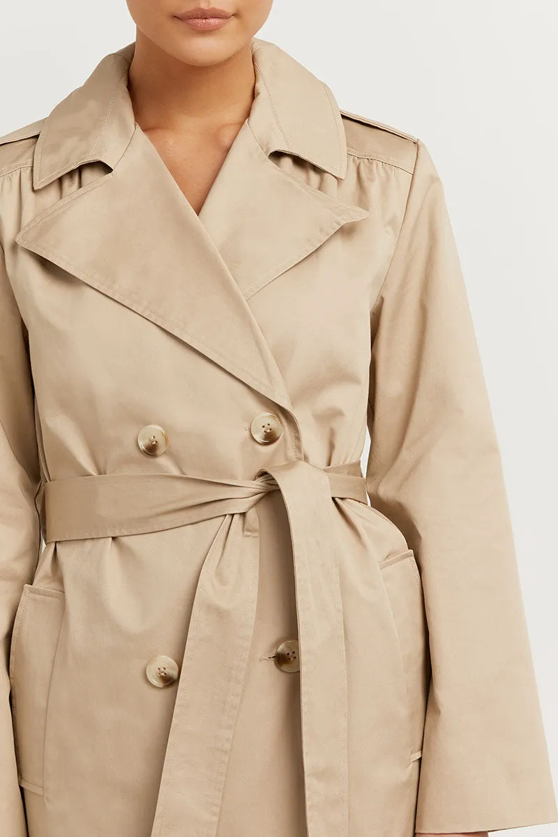 ASPEN STONE COTTON TRENCH COAT