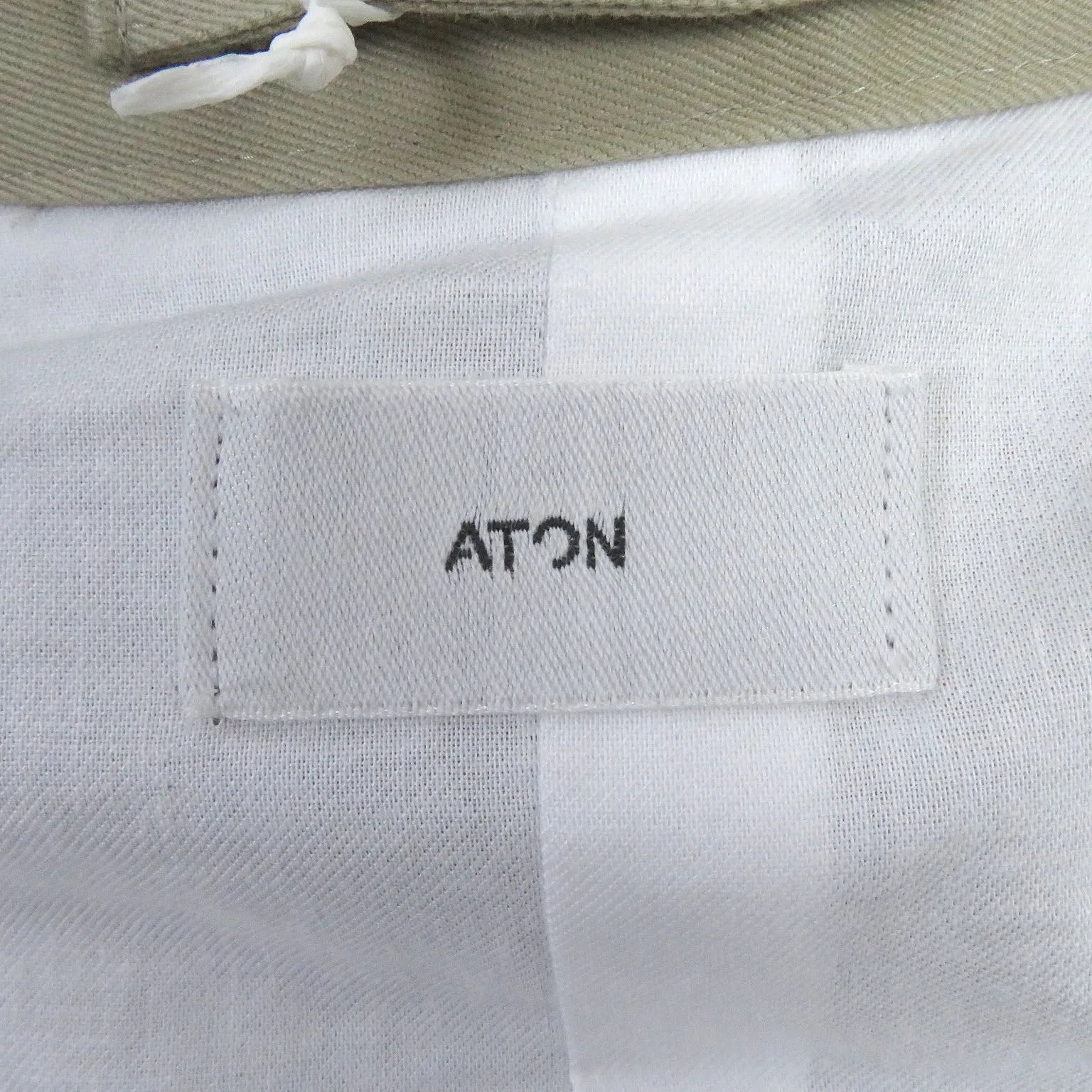 ATON trench coat Main: 100% cotton, sleeve lining: 100% cupra beige mens Used Authentic