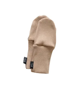 Baby's Ribbed Mittens Beige