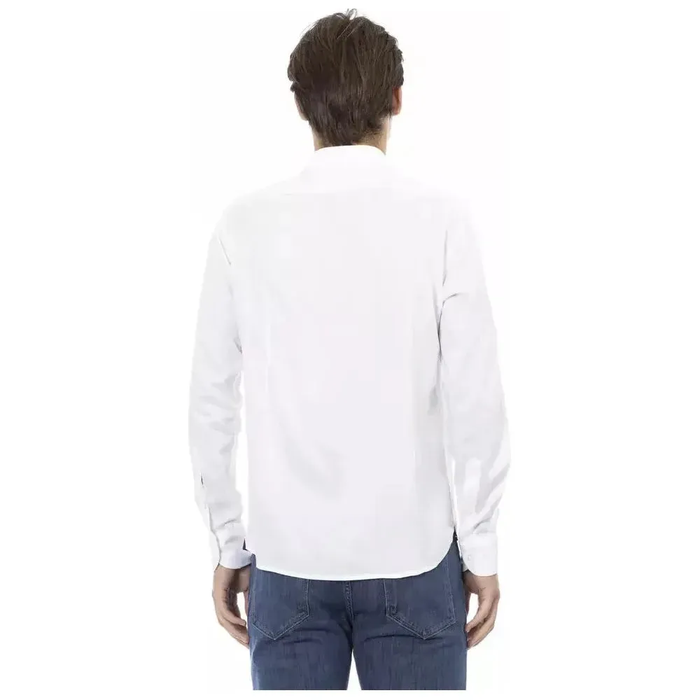 Baldinini Trend White Cotton Men Shirt