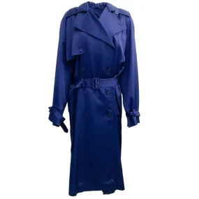 Balenciaga Cobalt Asymmetric Trench Coat