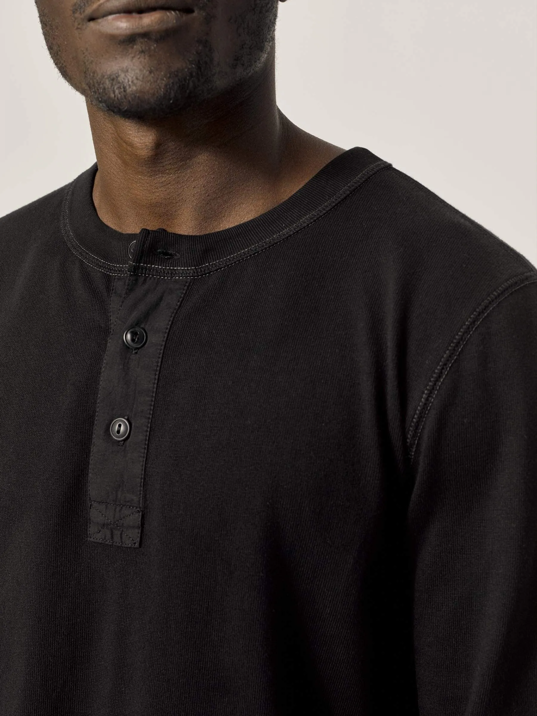 Black Field-Spec Cotton Surplus Henley