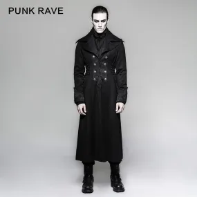 Branded Classical Extra Long Men Striped Punk Coat