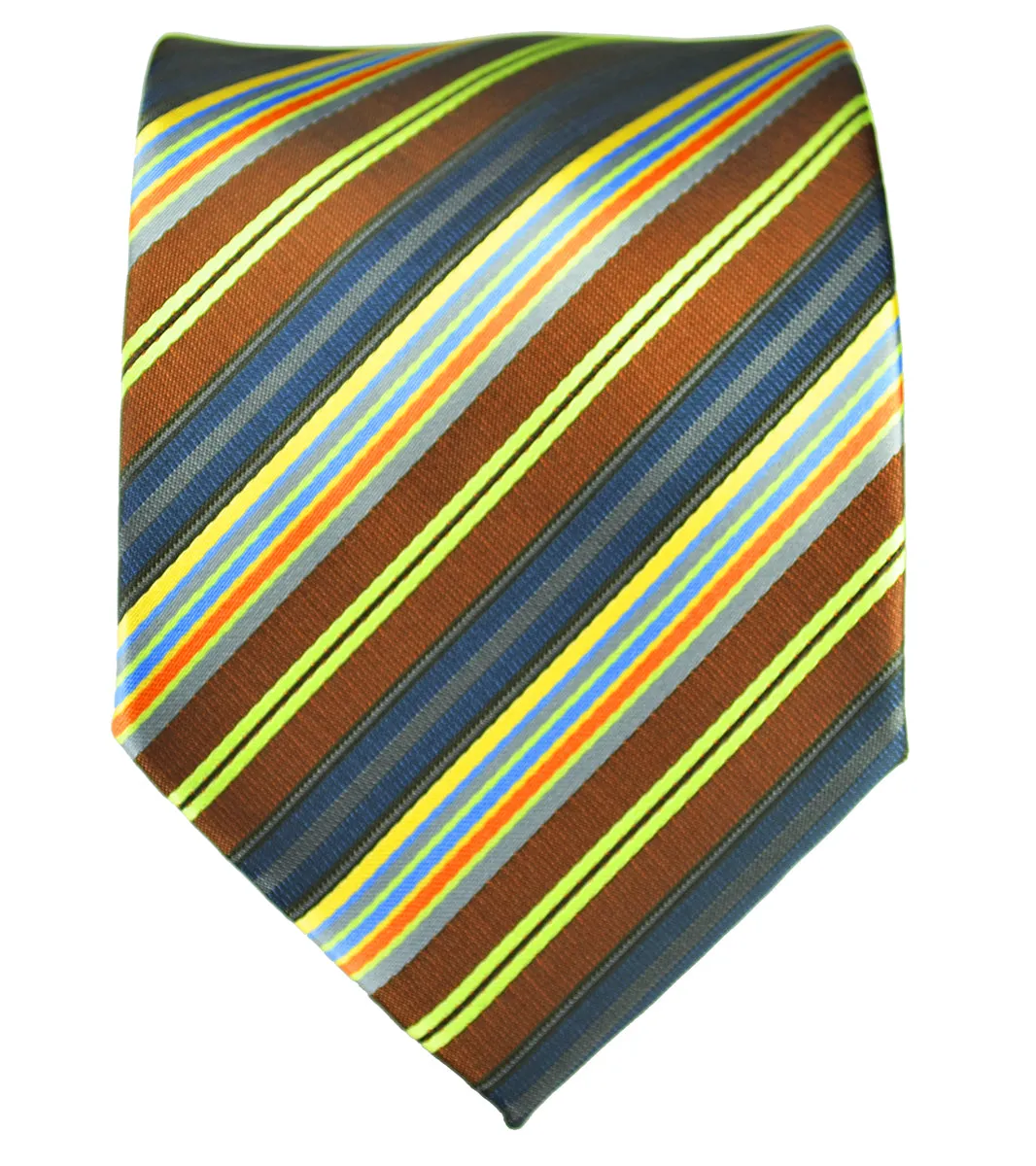 Brown and Green Men's Necktie