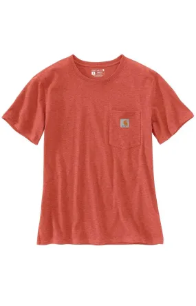 Carhartt WK87 Earthen Clay Heather Workwear Pocket Tee