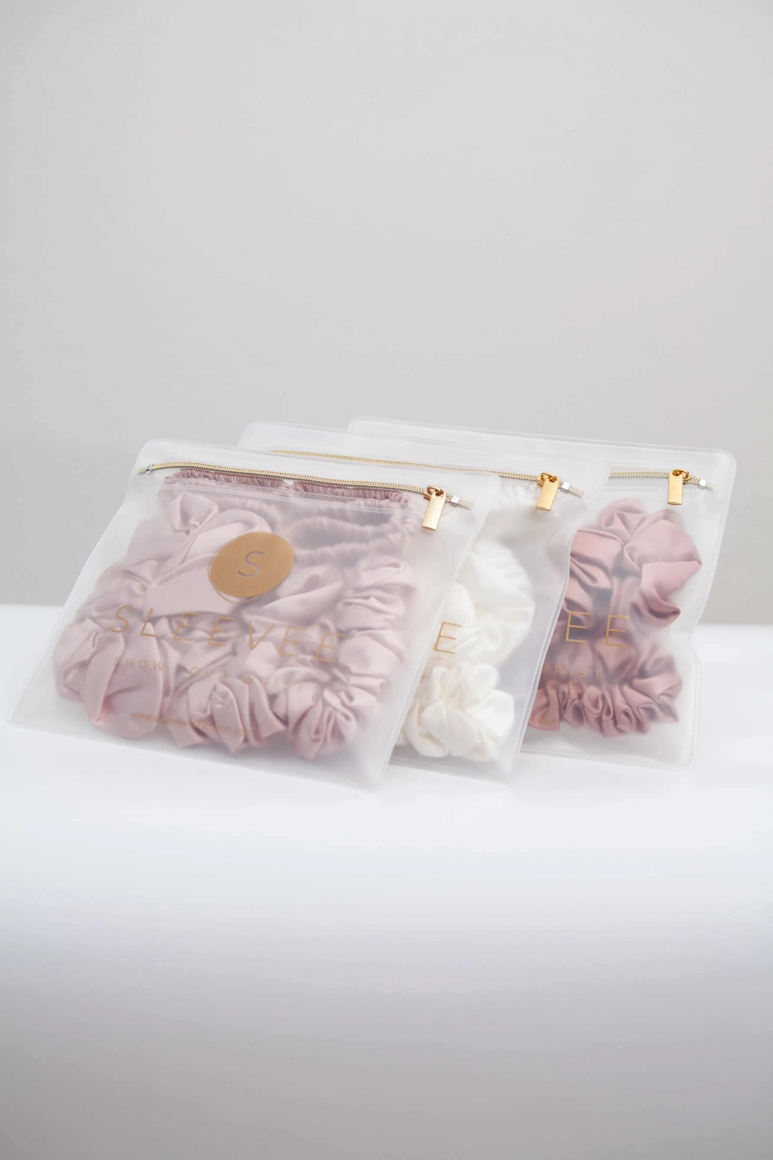 Champagne Silk SLEEVEE & SCRUNCHIE Set