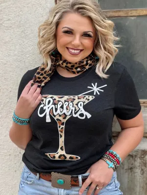 Cheers Leopard Tee by Texas True Threads