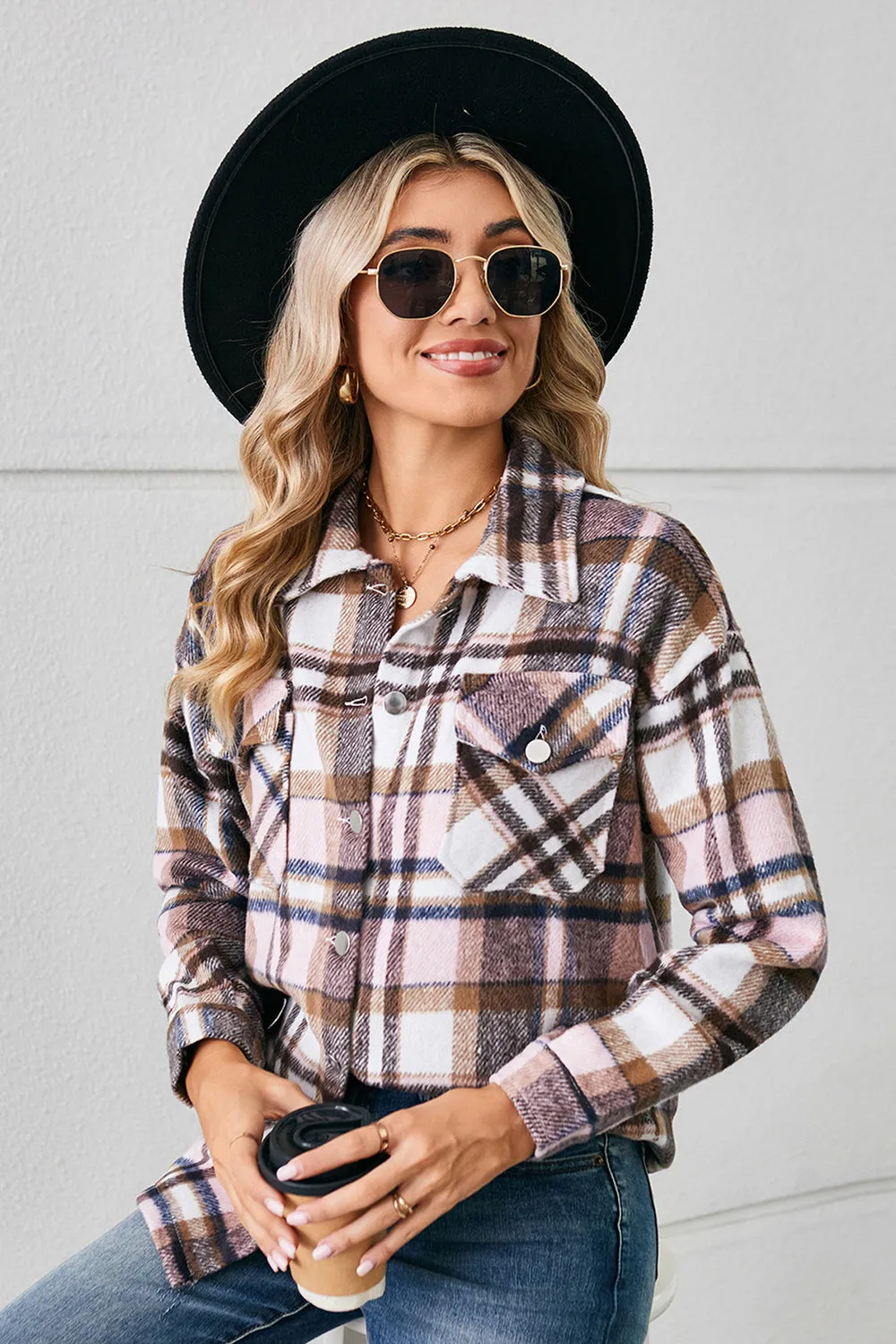 Collared Plaid Shacket