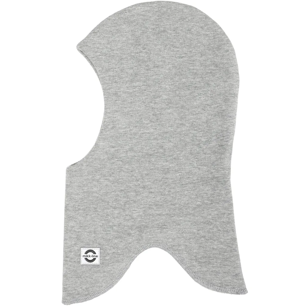 Cotton Balaclava Double Layer - Light Grey Melange