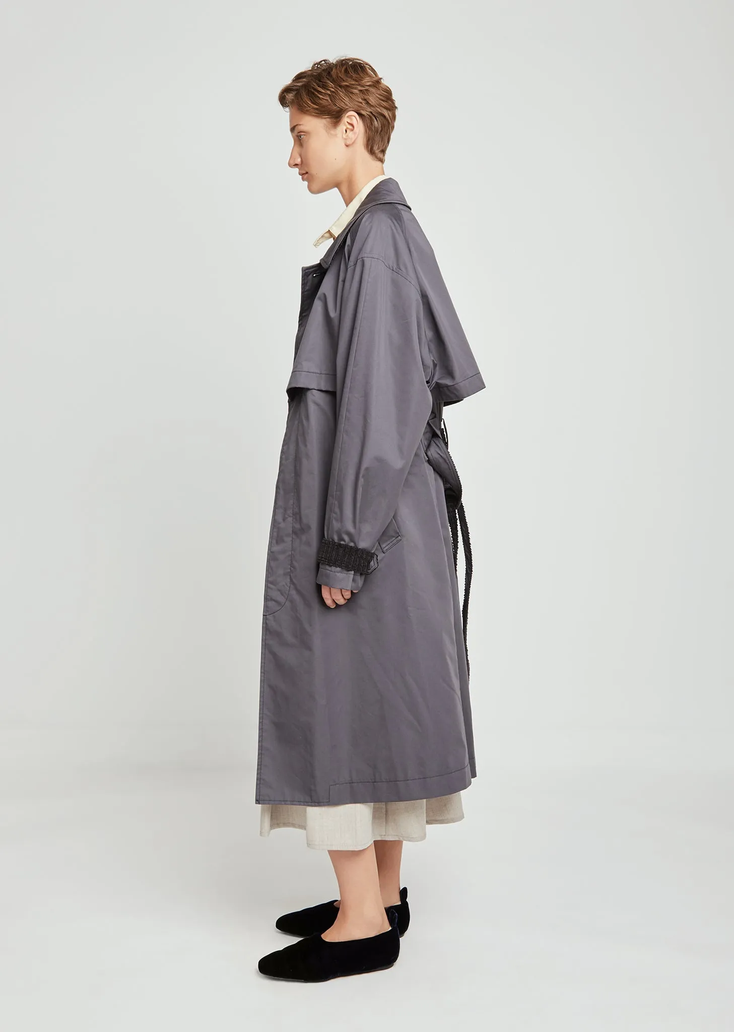 Cotton Blend Trench Coat