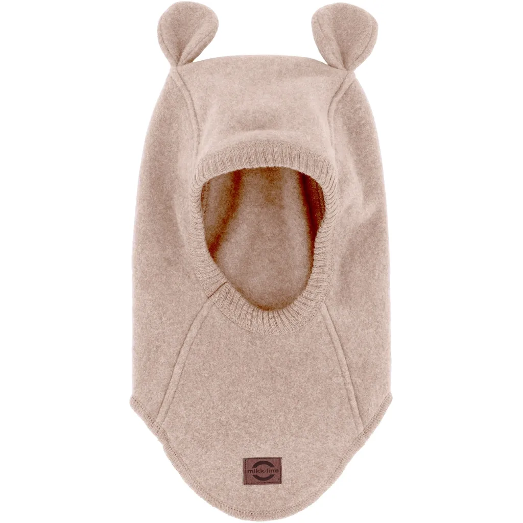 Cotton Fleece Balaclava (Long ears) - Warm Taupe