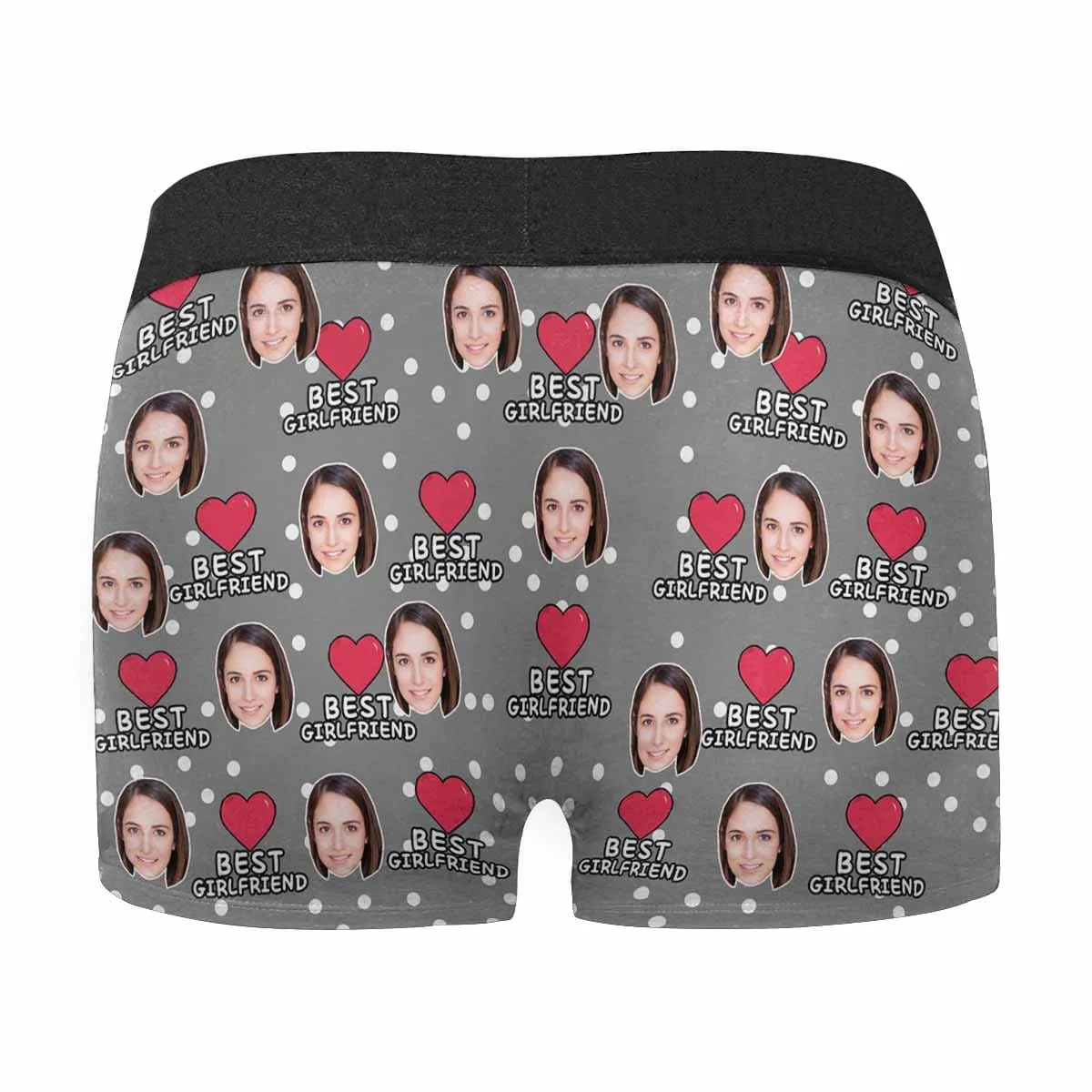 Custom Face Best Girlfriend Men's Boxer Briefs Personalized Photo or Image Underwear For Valentine's Day Gift