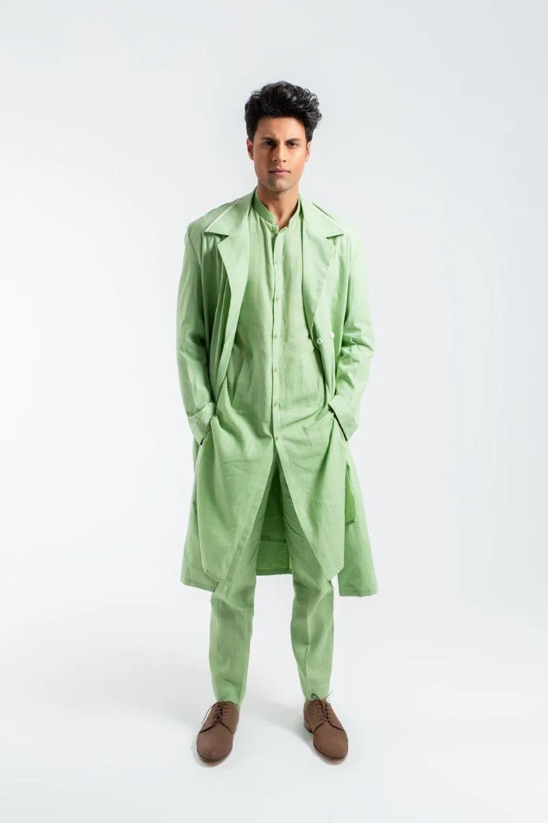 Deepak & Fahad - BAL-M001 - Pistachio Green - Woven Cotton - 2 Piece