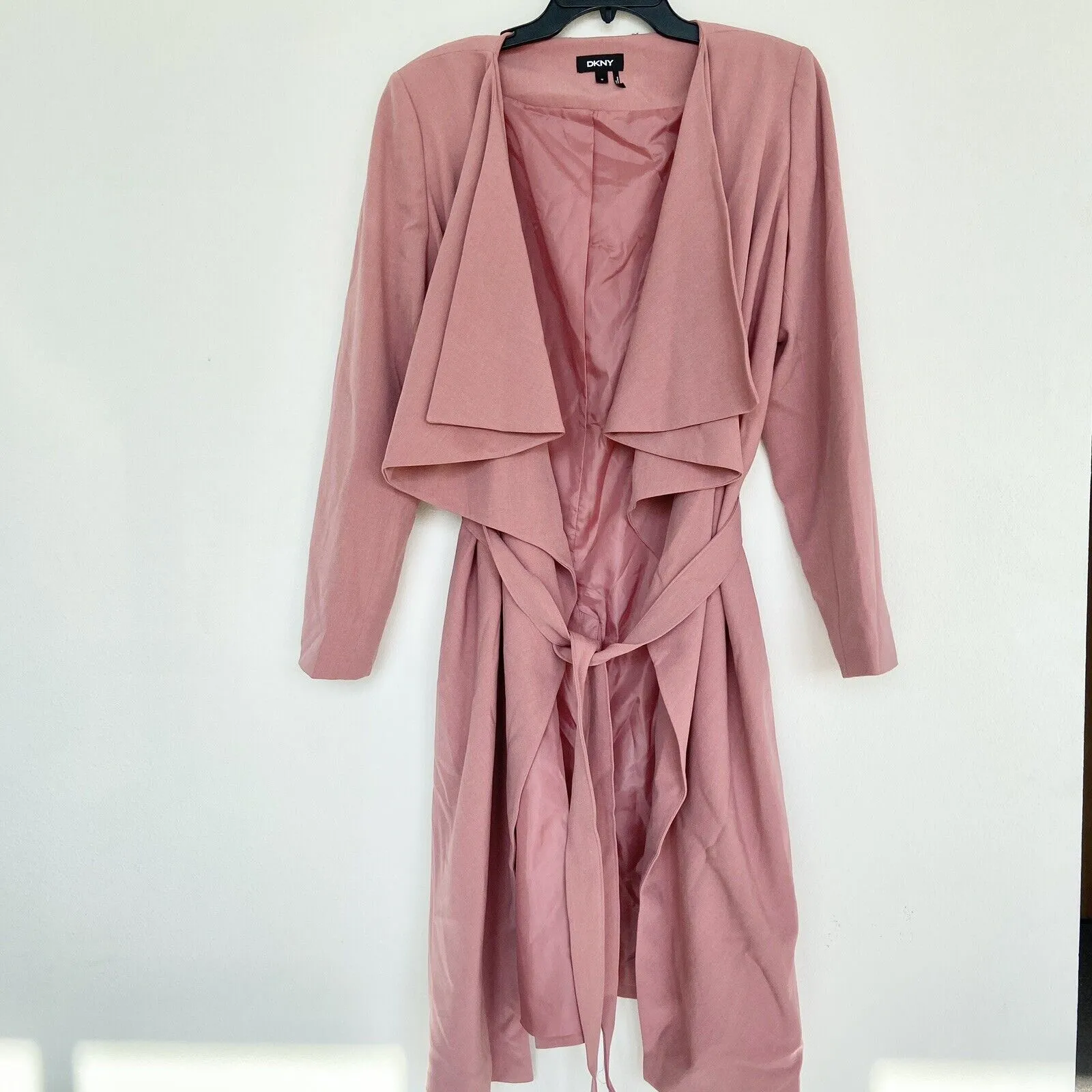 Dkny Draped-Lapel Trench Coat, Size 12