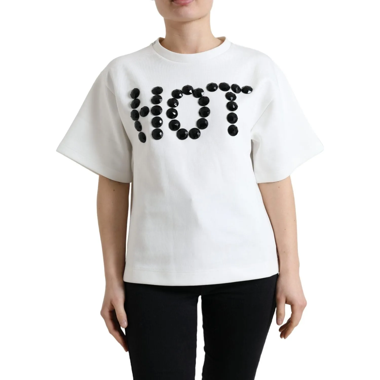 Dolce & Gabbana Embellished Crew Neck Fashion Tee