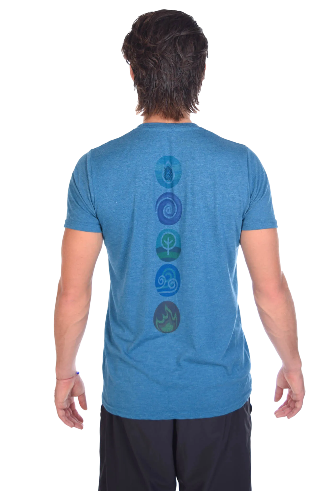 Elements on Back Crystal Vibration Diamond front Tri Blend Crew Neck Tee