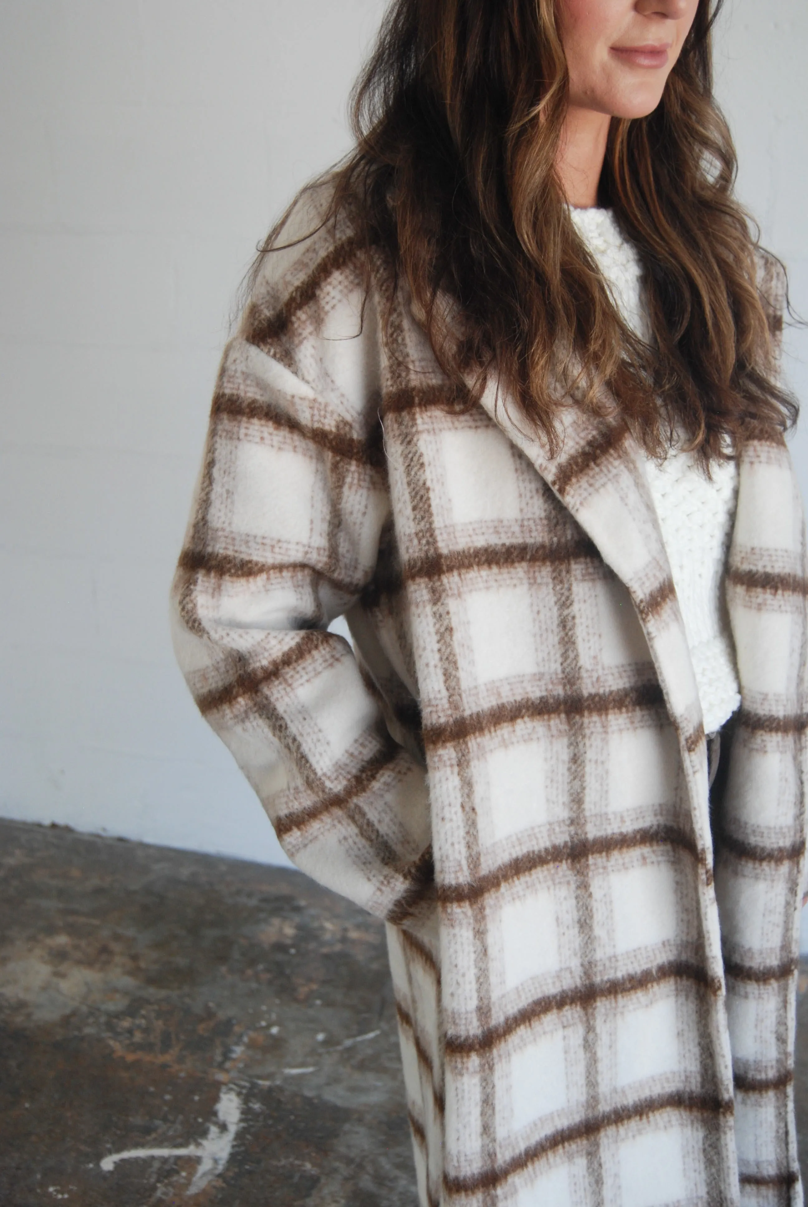 Emily Long Plaid Coat