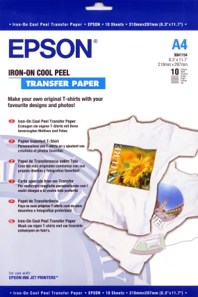 Epson Cool Peel T-Shirt - Iron-On Transfers - A4 (210 X 297 Mm) - 10 Pcs.