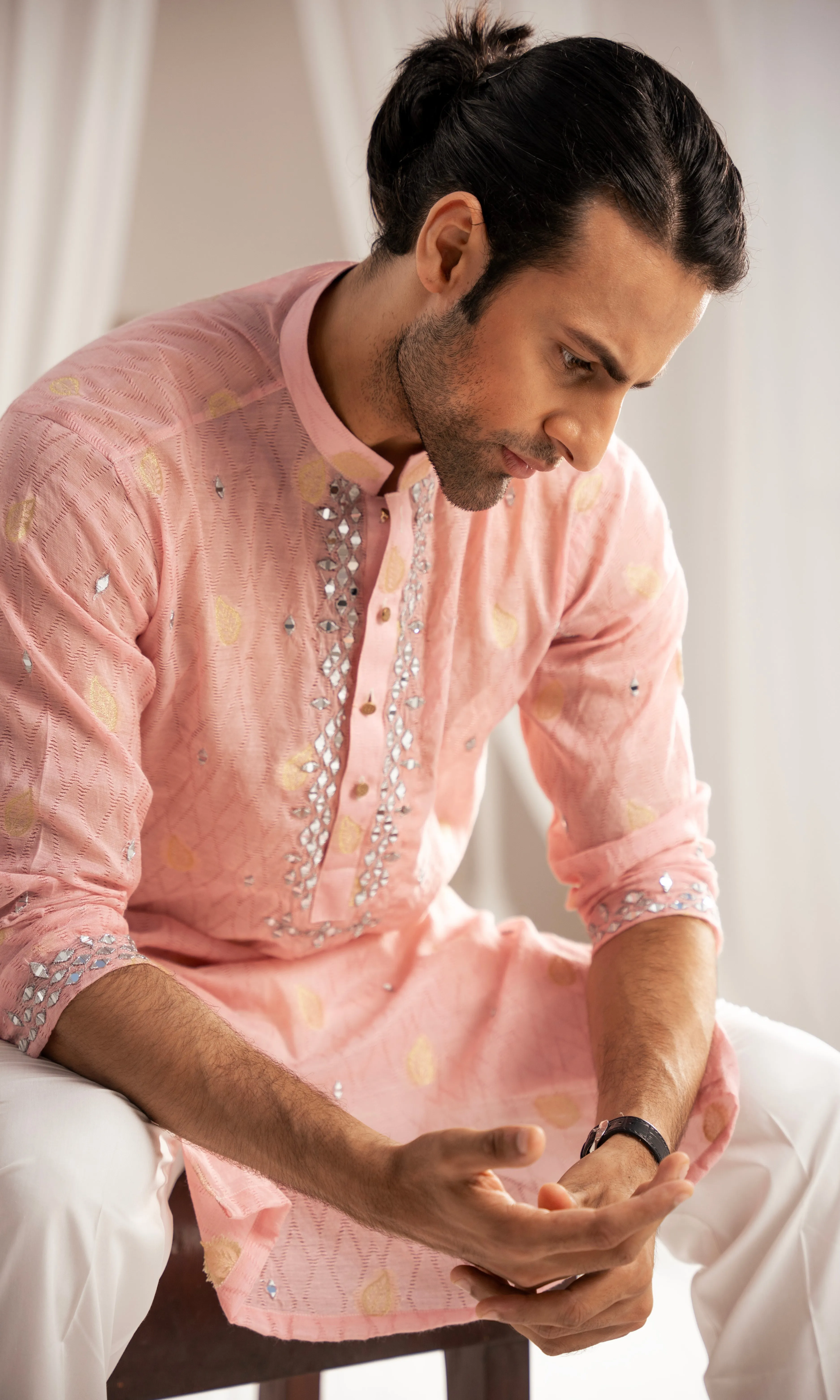 ER PC 3005 Mughal Elegance Pink Prince Coat