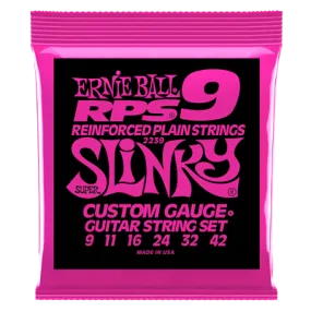 Ernie Ball Reinforced Plain String Nickelwound Super Slinky Set 9-42