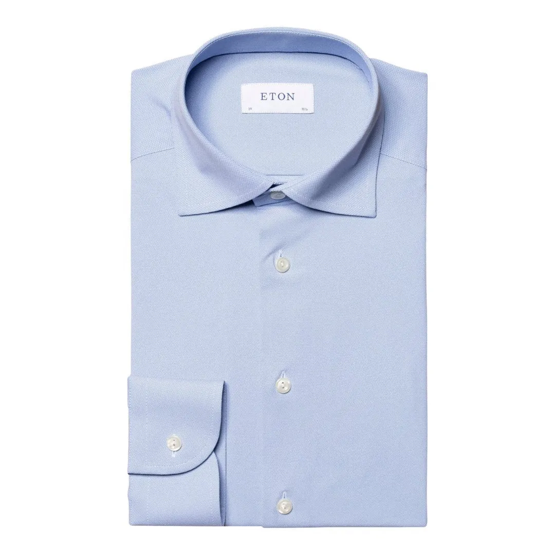 ETON Twill Shirt Contemporary - Pointed Collar LIGHT BLUE