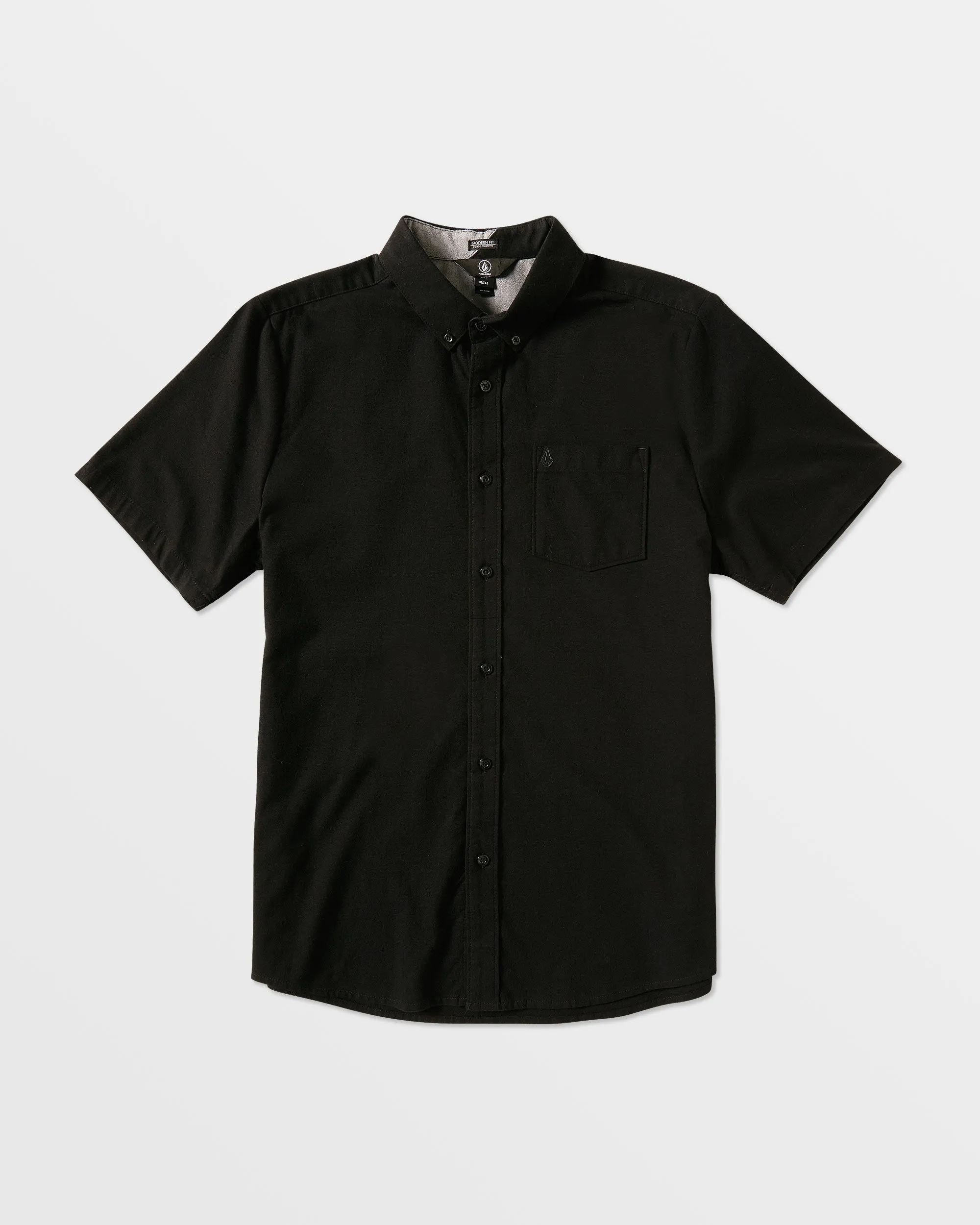 Everett Oxford Short Sleeve Shirt - New Black