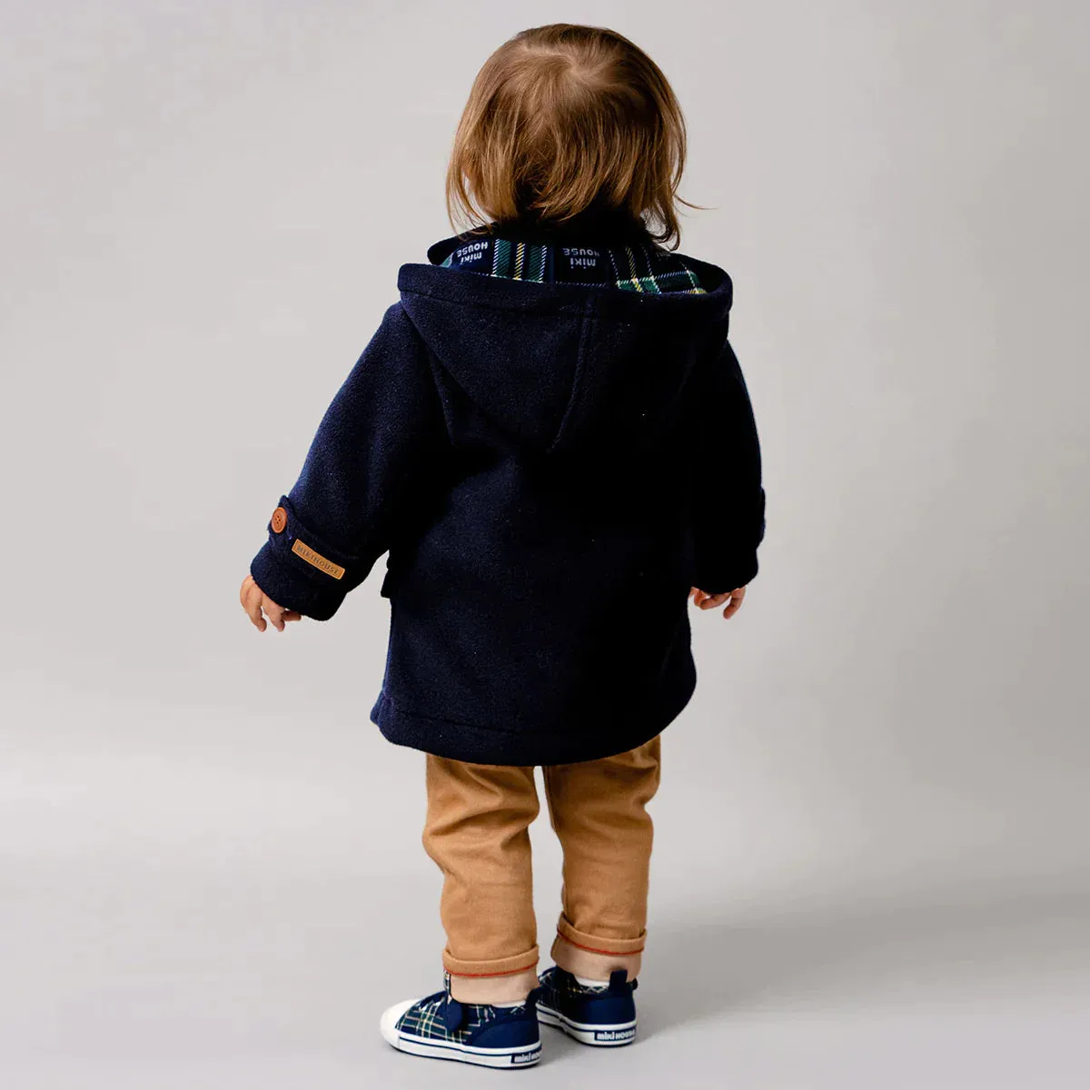 Fleece Duffle Coat - Navy