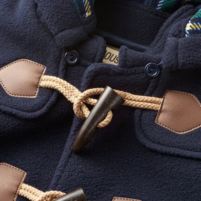 Fleece Duffle Coat - Navy