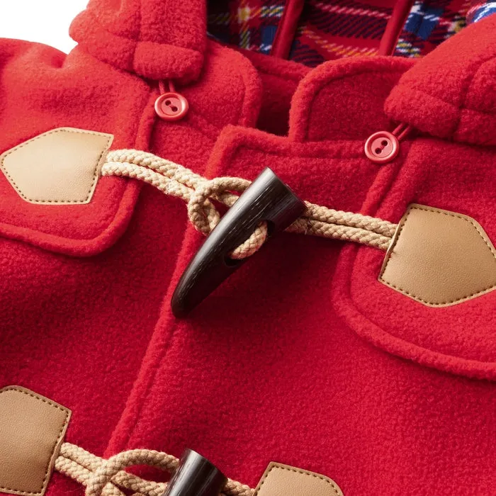 Fleece Duffle Coat - Red