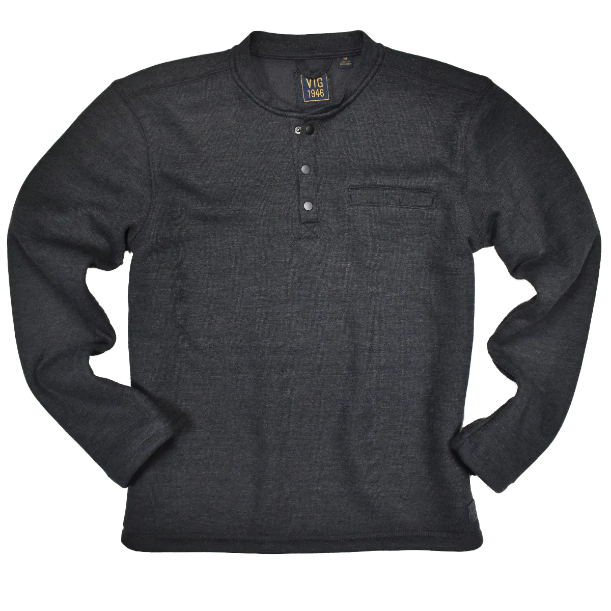 Fleece Lined Rib Henley