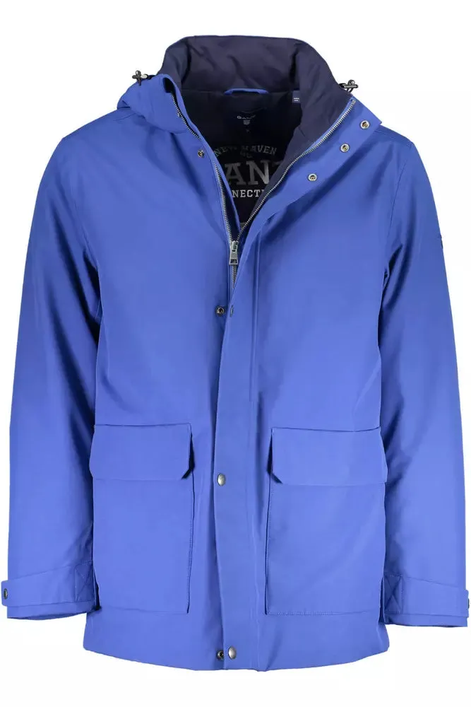 Gant Blue Cotton Men Jacket